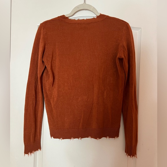 Rust V-neck Sweater - Picture 2 of 3